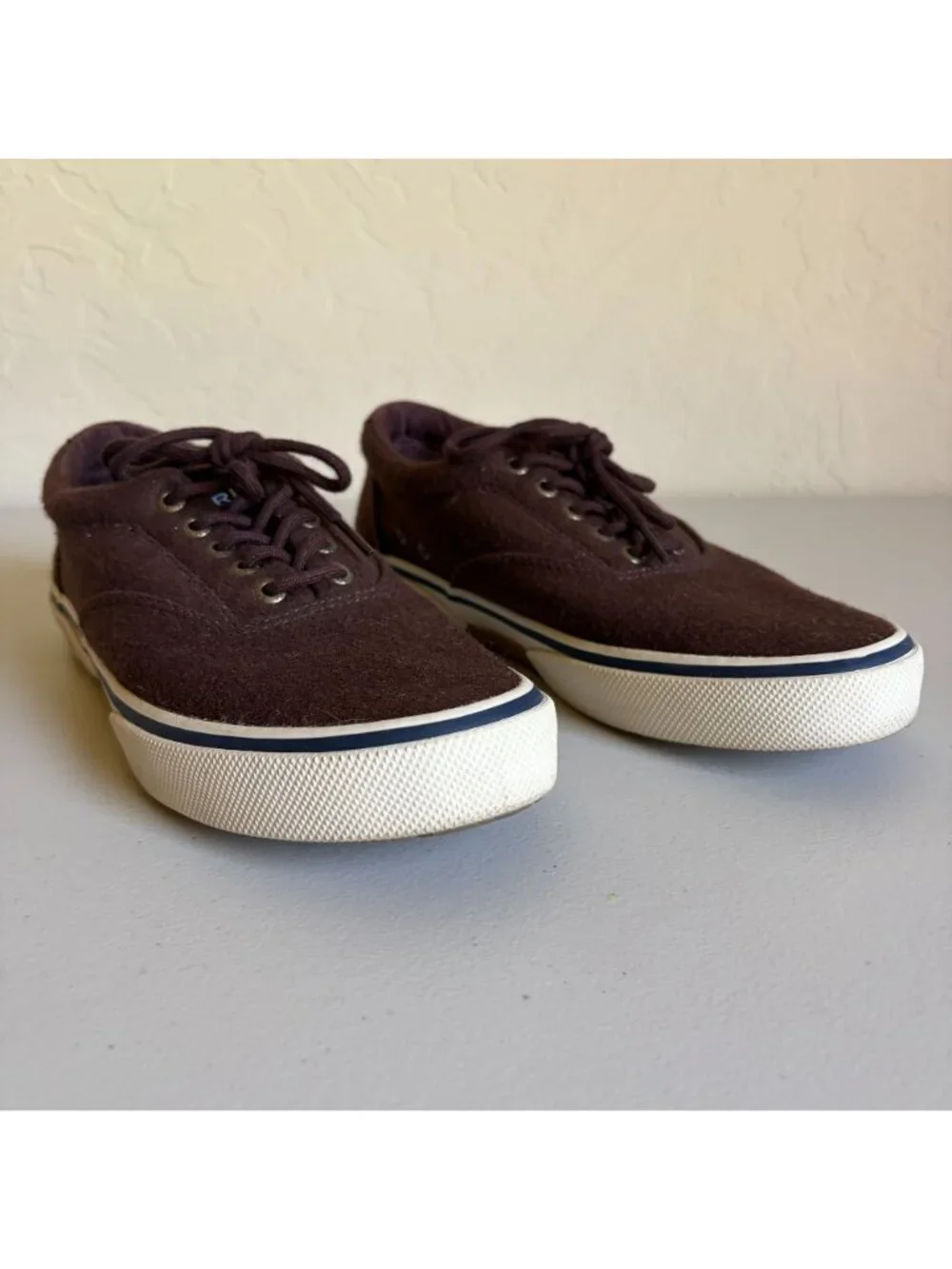 Sperry STS19868 Halyard CVO Sneaker in Brown Wool Canvas Men's US8